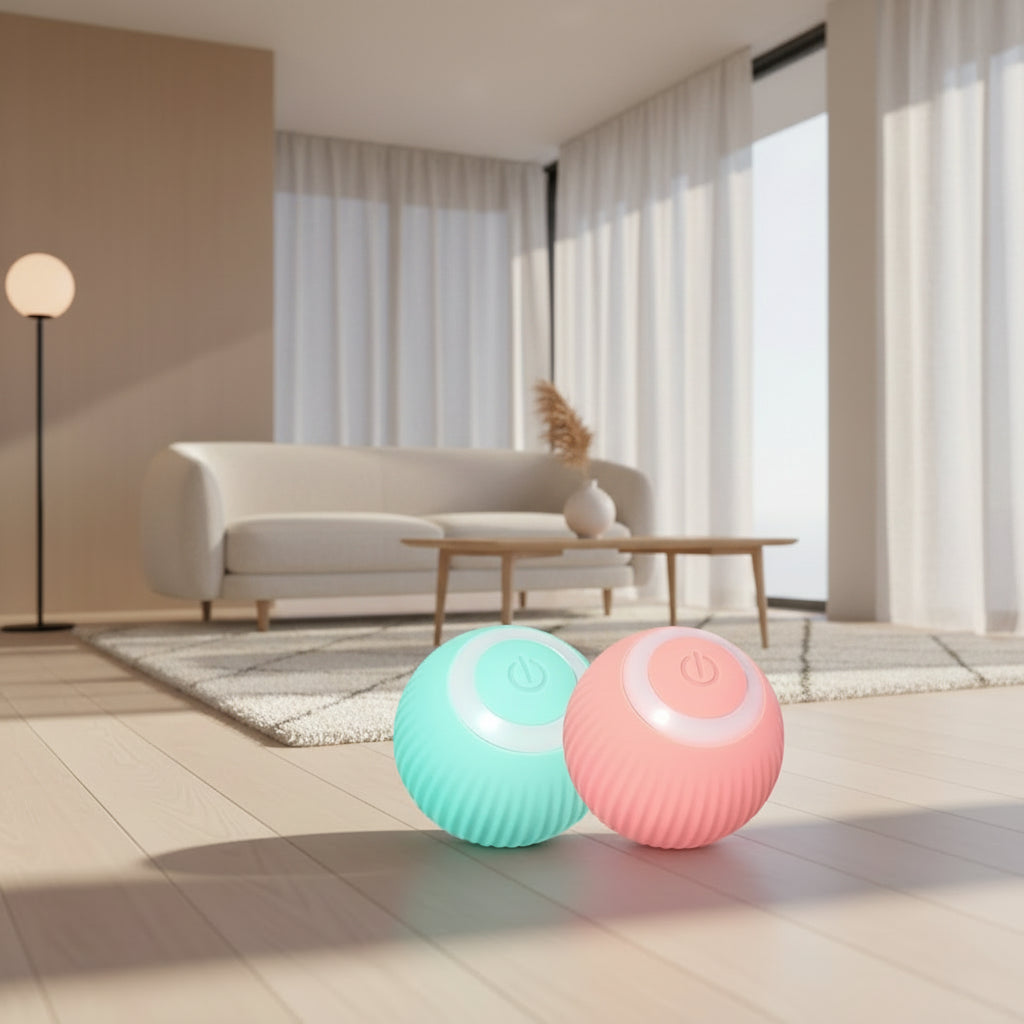 Balle Interactive Automatique pour Chat – Stimulation & Jeu Autonome