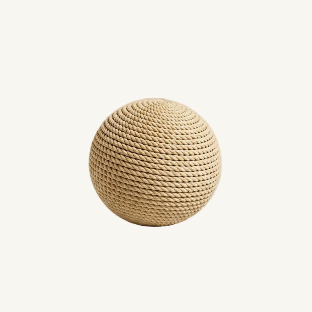 Boule en Sisal Naturel pour Chat – Jouet Anti-stress & Dentition