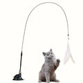 Canne à Pêche Interactive pour Chat – Plumes & Clochette avec Ventouse
