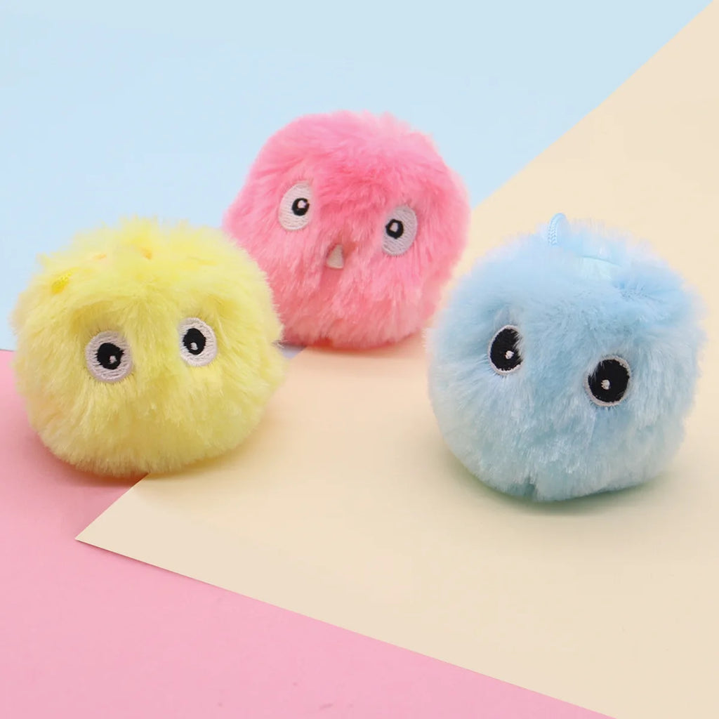 Balles en Peluche Sonores pour Chat