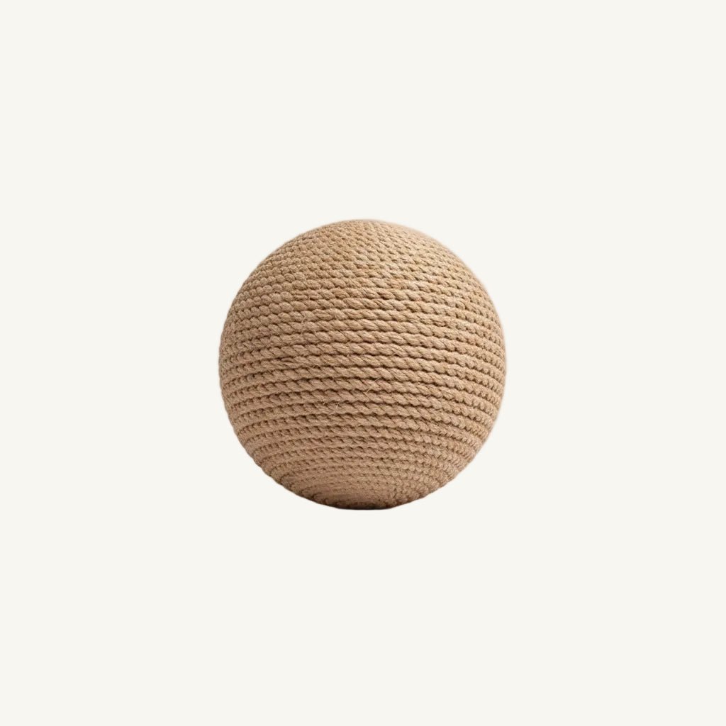 Boule en Sisal Naturel pour Chat – Jouet Anti-stress & Dentition