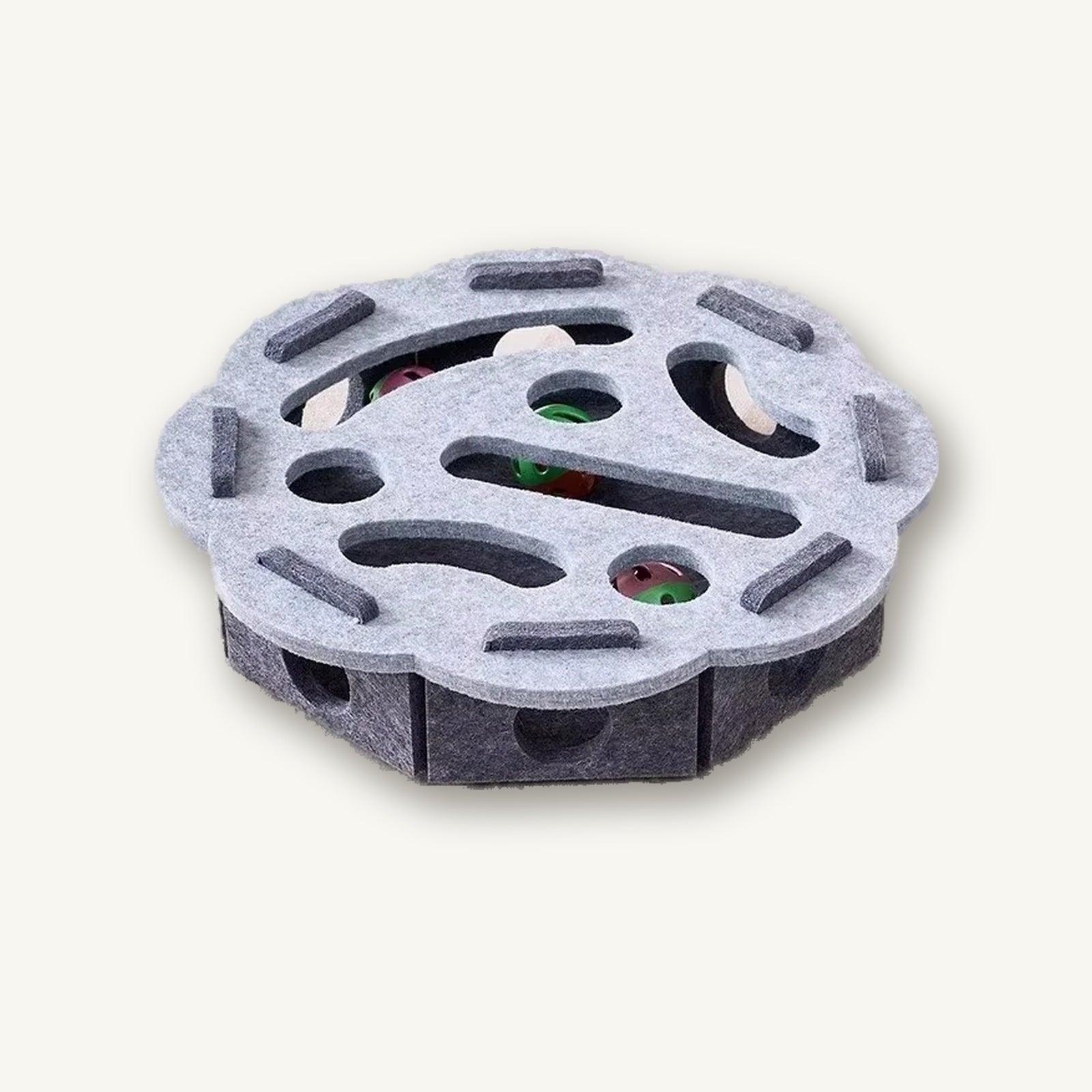 Boîte Puzzle en Feutre pour Chat – Jouet d'Éveil Interactif
