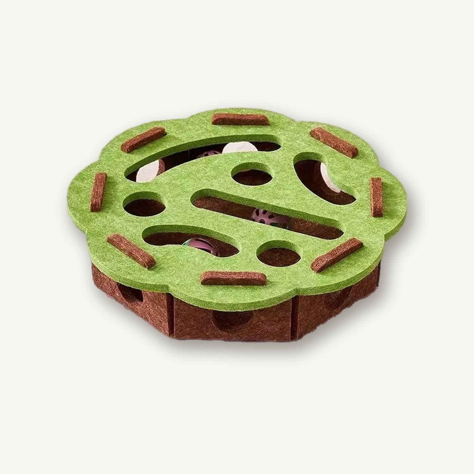 Boîte Puzzle en Feutre pour Chat – Jouet d'Éveil Interactif