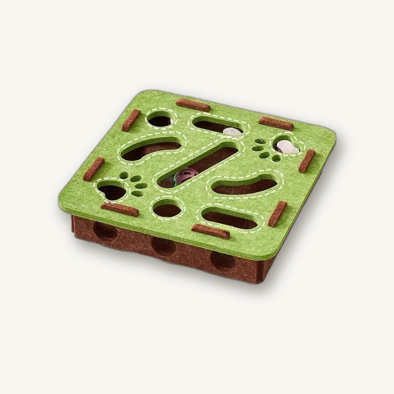 Boîte Puzzle en Feutre pour Chat – Jouet d'Éveil Interactif